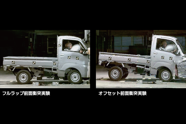フルラップ前面衝突実験 オフセット前面衝突実験